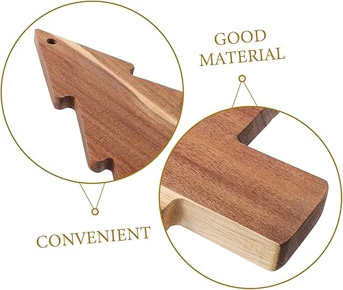 Miniatura 4 de Tablero único de madera de la charcutería de la forma del árbol de Navidad que sirve el tablero del almacenamiento de la