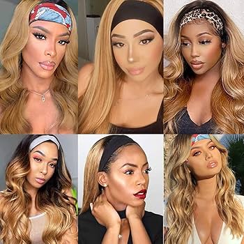 Amazon.com : Ombre 1B27 Straight Headband Wig Honey Blonde