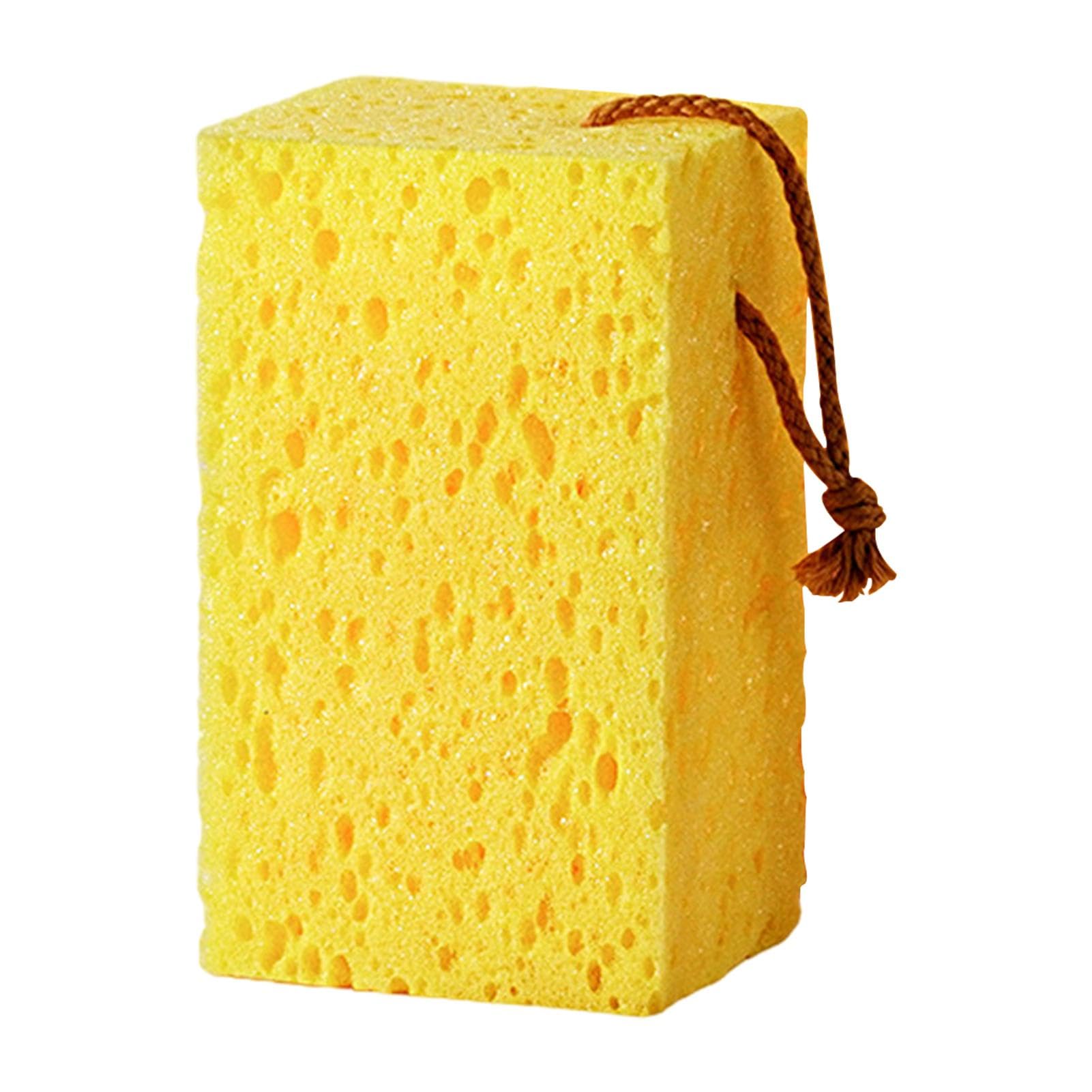 Qtfye Yellow Car Wash Sponges Large - Car Sponges For Washing Non Scratch | High Foam Car Wash Sponge | Absorbent Thickened Jumbo Sponge | Soft Big Sponge | Large Cleaning Sponge For Bathroom Motorcycle Car