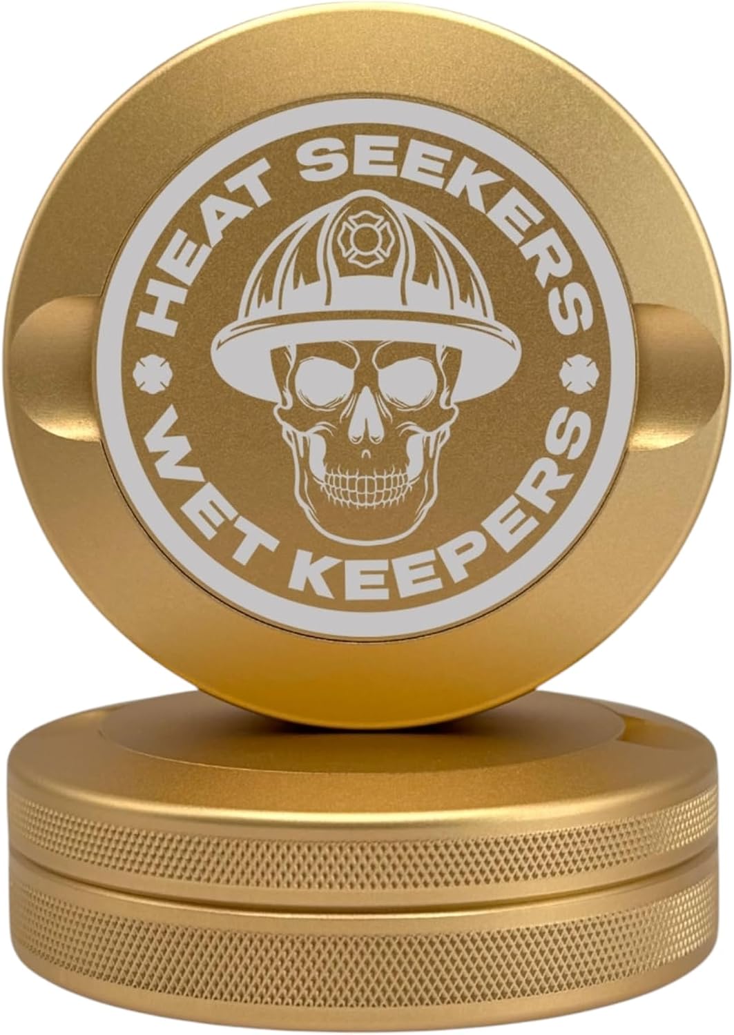 First Responders: Fire | Metal Container for Zyn, Premium Aluminum Can & Rugged Pouch Holder | Extra Capacity, Knurled Grip & Used Pouch Storage | EDC (Copper)