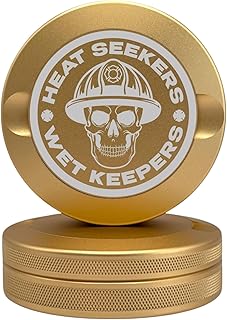 First Responders: Fire | Metal Container for Zyn, Premium Aluminum Can & Rugged Pouch Holder | Extra Capacity, Knurled Grip & Used Pouch Storage | EDC (Champagne Gold)
