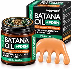 Batana Oil + PDRN, Rosemary Oil + Biotin, 8-in-1 Formula, with Massage Comb | Hair & Scalp Care Oil, Copper Peptide & Saw Palmetto, All Hair Types, Lightweight, Non-Greasy, Peppermint Oil & Vitamin B12