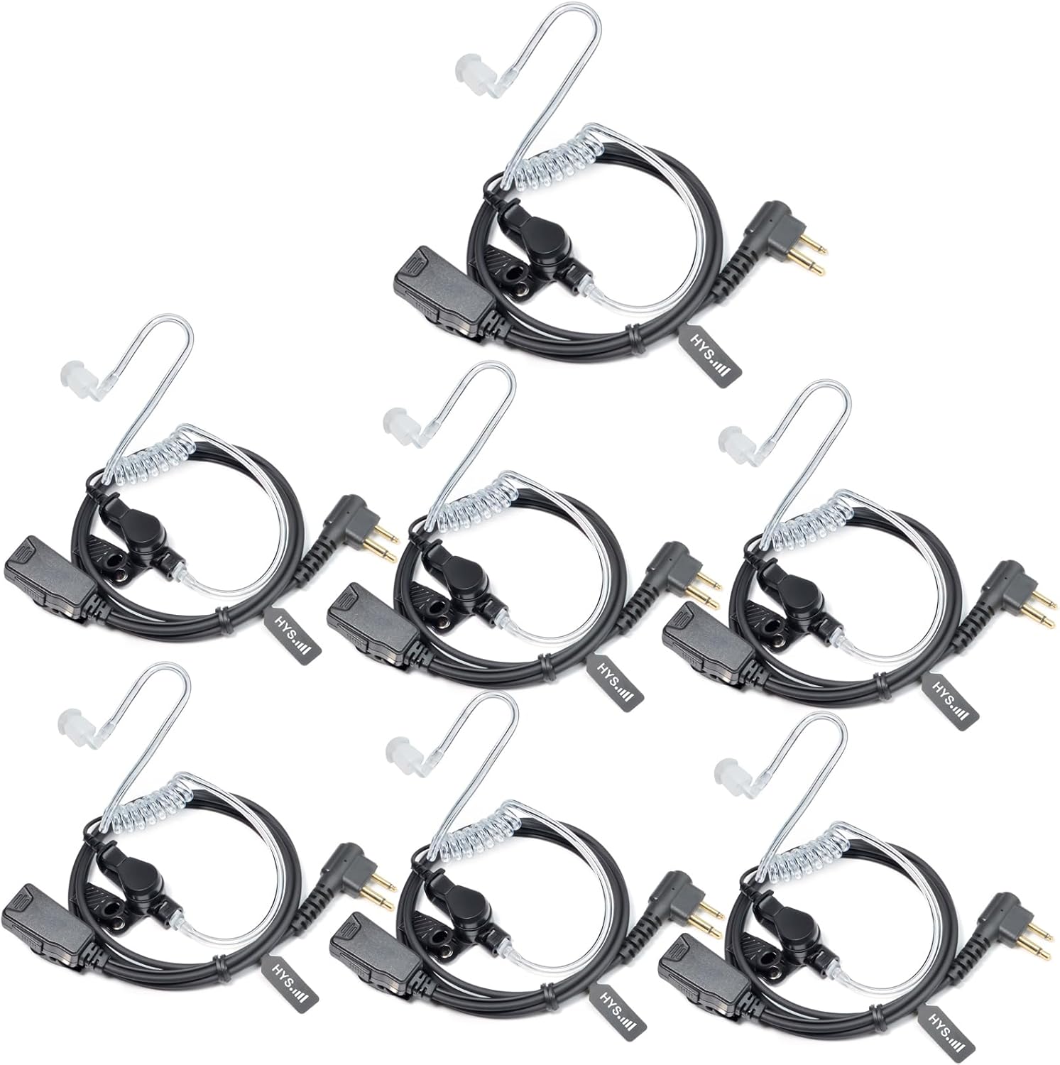 HYS 1 Wire CLS1110 CLS1410 Radio Earpiece with Mic, Law Enforcement Surveillance Kit Acoustic Tube Headset for CP200D CP100D R2 CP185 BPR40 DTR700 DTR650 RDU4100 RMU2040 RMU2080D Motorola Radio