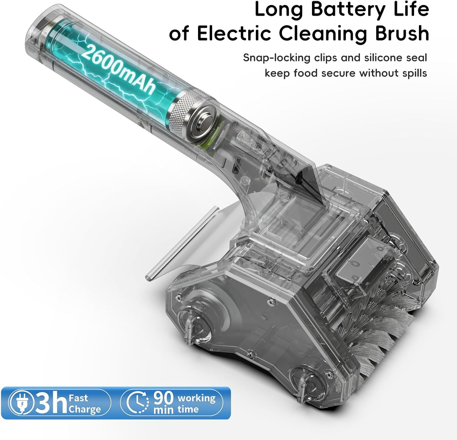 2026 Upgraded Electric Grill Cleaner,Electric Grill Brush for Outdoor Grill,Electric BBQ Grill Brush with 2 Brush Head,BBQ Grill Cleaner Up to 350 RPM Speed,Grill Cleaner Tool for Men/Dad