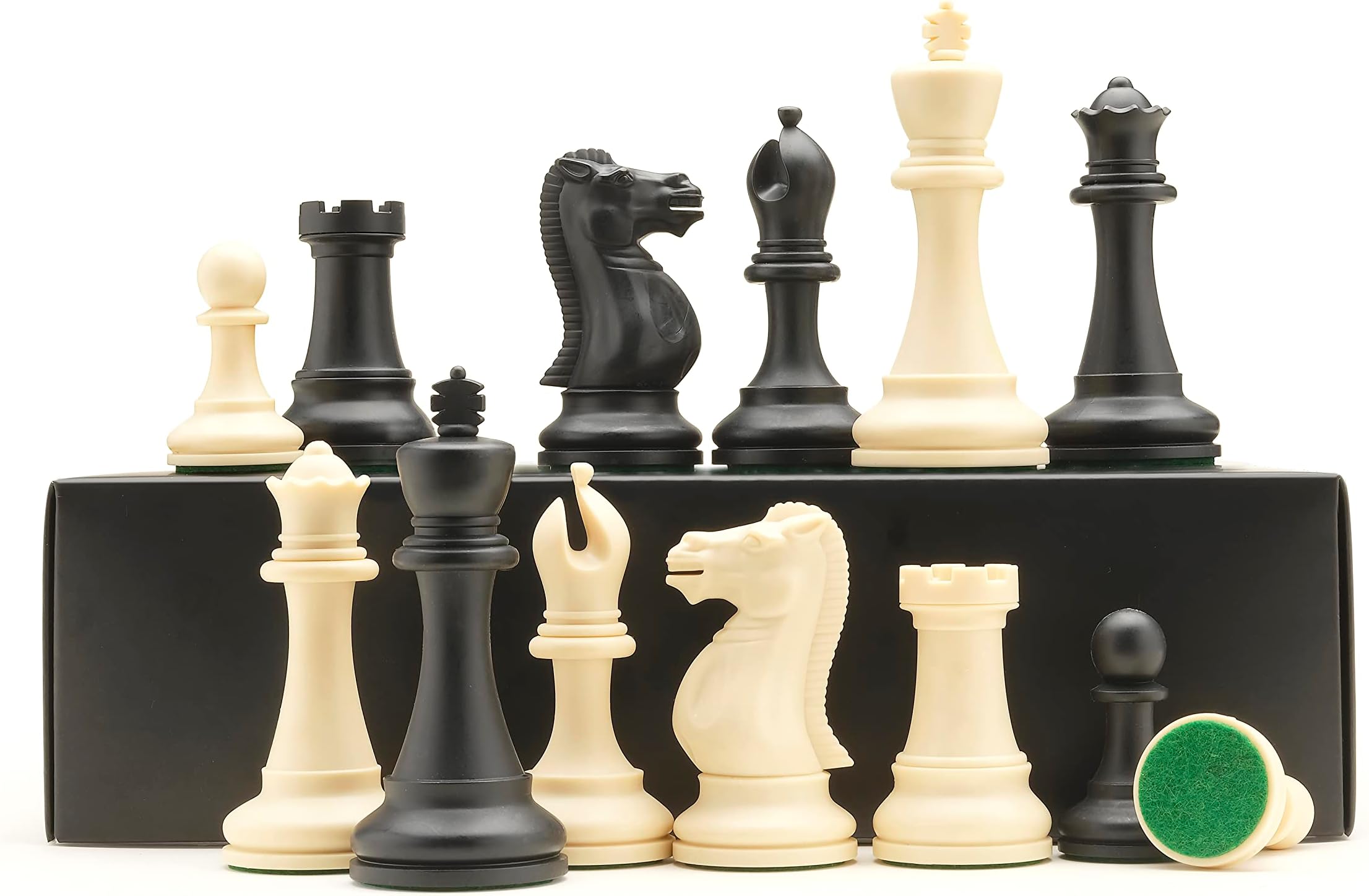A&A Tournament 3.75" King Height Plastic Quadruple Weighted Classic Staunton Pieces