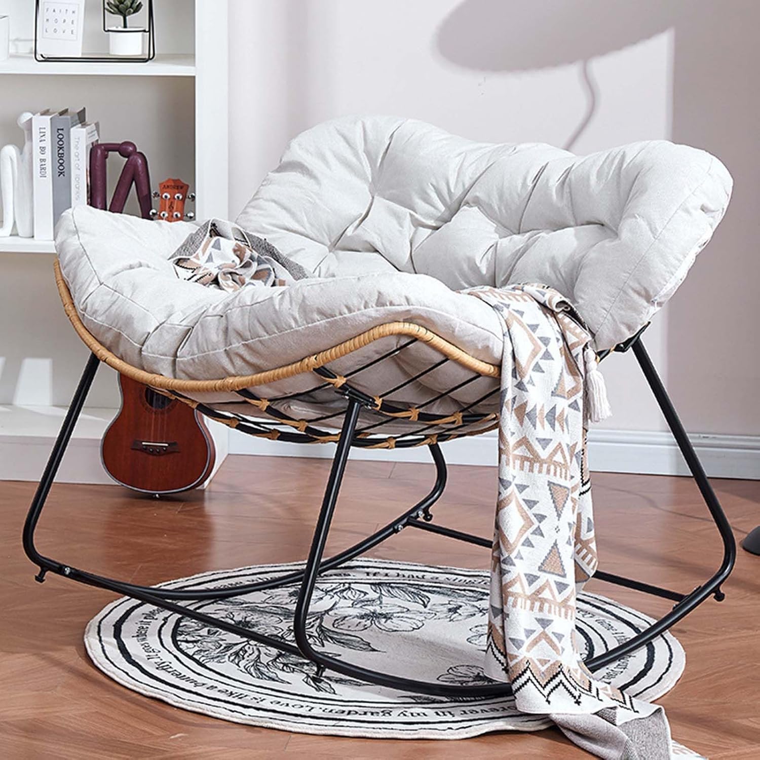 Glider Rocking Chair COSTWAY Outdoor Rocking Chair, Oversized - Main Image