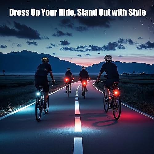 Miniatura 8 de Bike Helmet, Bicycle Helmets with Light, 360° High Visibility LED Display, Lightweight Adjustable Mountain Bike Helmet with Turn Signals, Smart APP