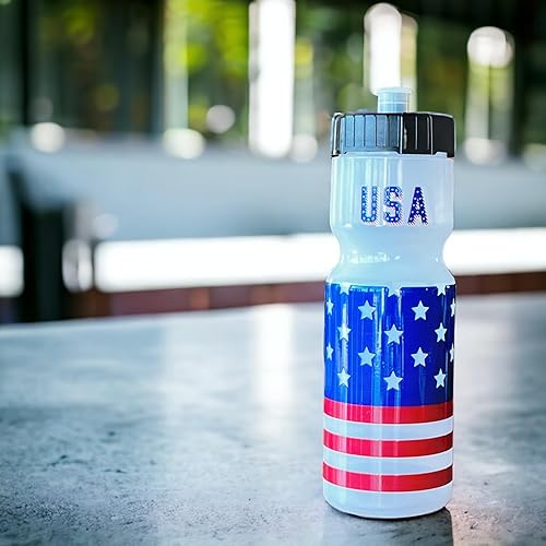 Miniatura 5 de 50 Strong Botella de agua deportiva para apretar, paquete de 2 unidades, 22 onzas, sin BPA, tapa de empujarjalar fácil de abrir, fabricada en