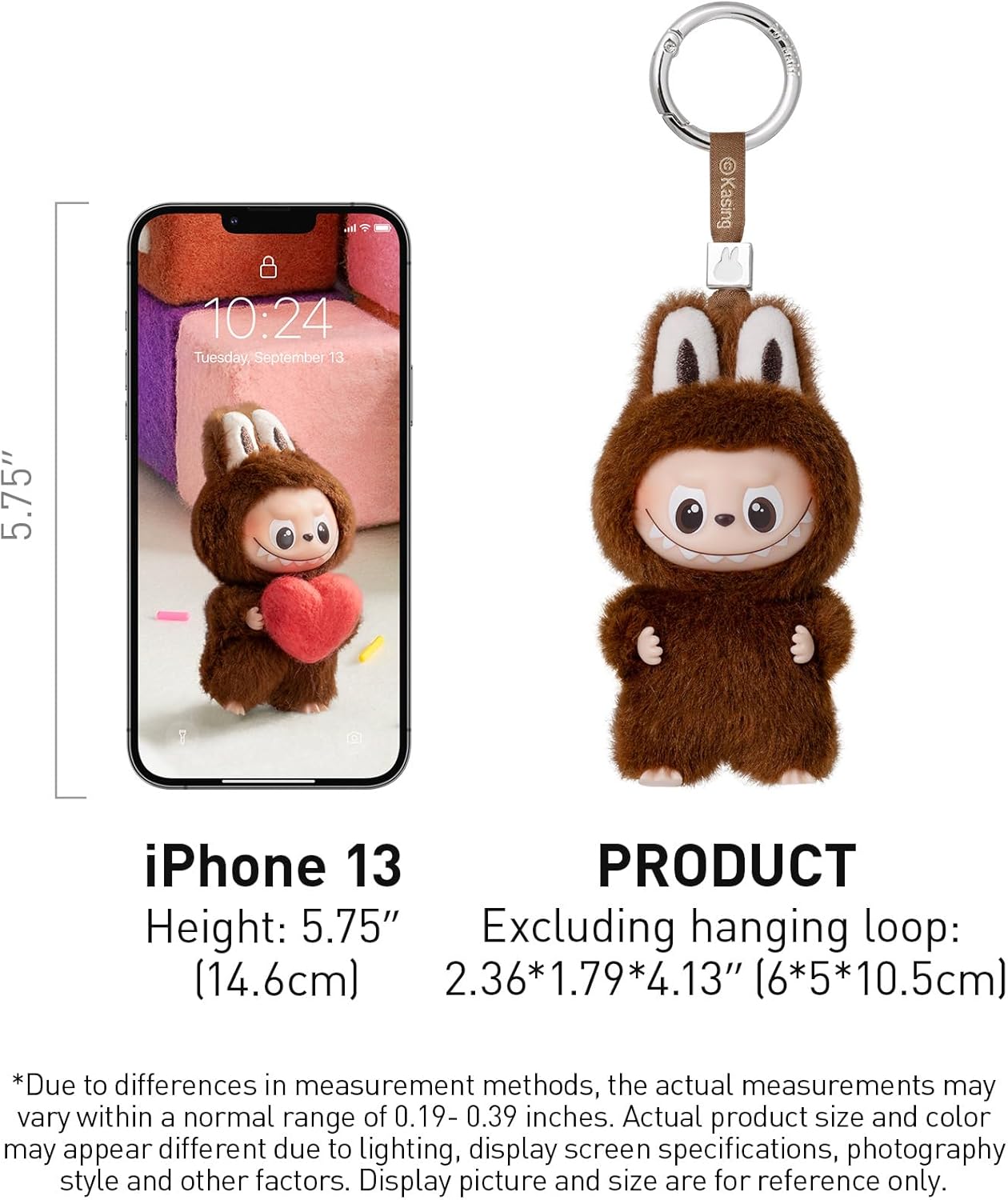 POP MART The Monster Pin for Love Series (A–M) Mini Labubu Doll Blind Box Keychain – Vinyl Plush Pendant, Bag Charm, Collectible Holiday & Birthday Gift for Kids & Adults, Single Box