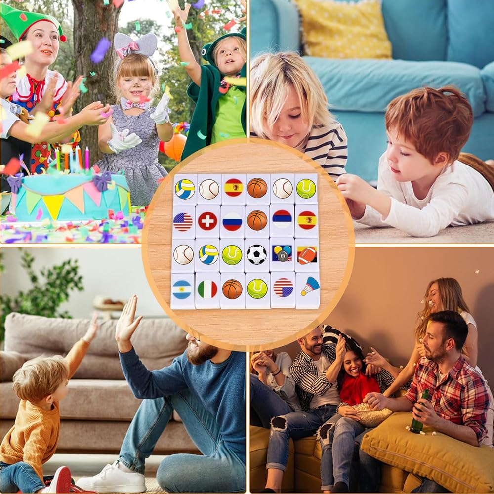 Blocs de Jeu d'Évasion Seaside, Ensembles de Mahjong, 65 Tuiles Jeux de Société d'Évasion Seaside, Mini Ensemble de Mahjong, Jeu de Mahjong à Motifs Drapeaux et Balles, Jeux de Société