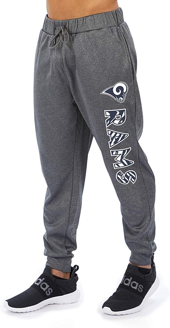 Zubaz NFL Men's Zebra Wordmark Poly Fleece Jogger