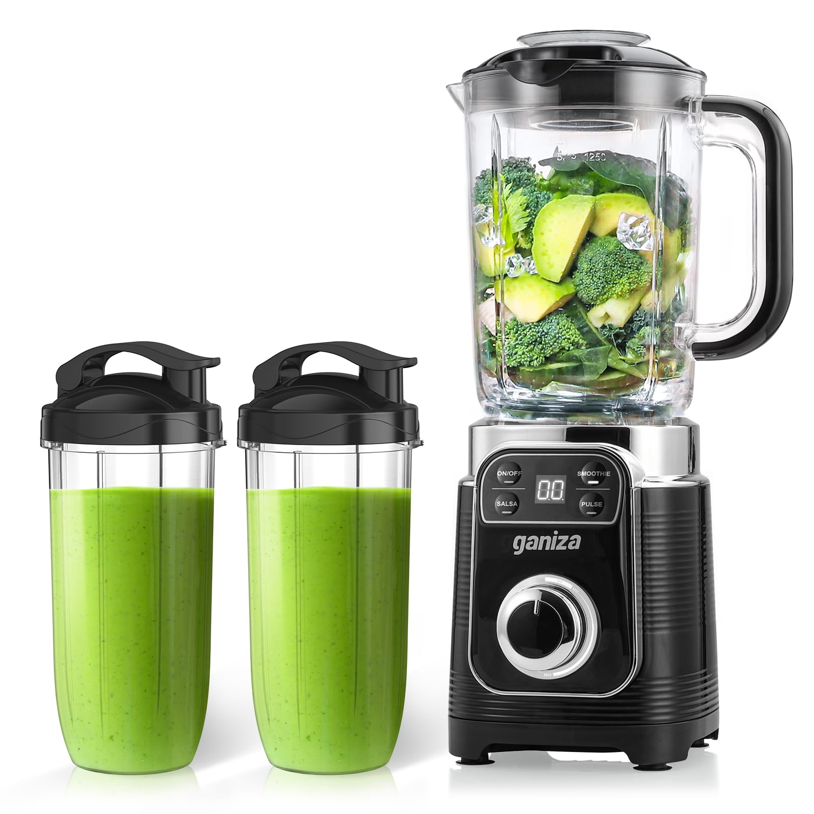 Amazon.com: Ganiza Smoothie Blender, 12-Piece Blender For Shakes and ...