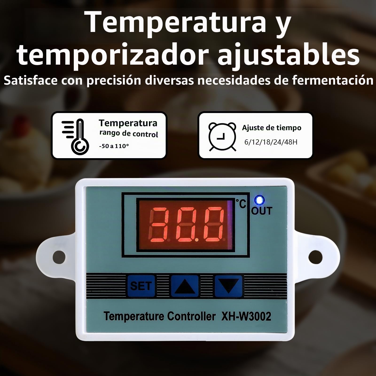 Caja de Fermentación para Hacer Pan, Fermentador De Masas Versátil con Control Preciso De Temperatura Calentador de Masa Madre Gabinete De Fermentación De Masas Plegable