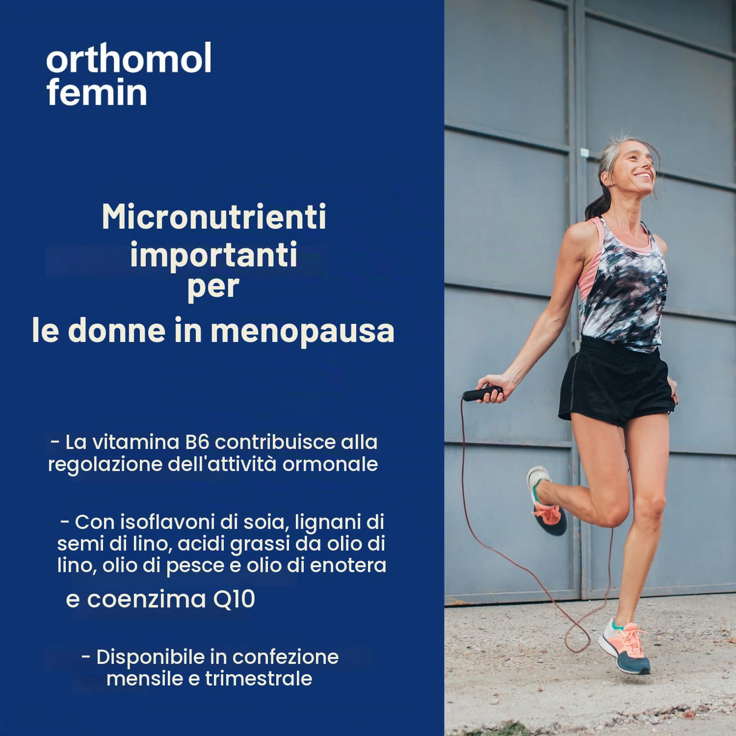 Orthomol Femin - Mikronährstoffe für Frauen in den Wechseljahren - mit Biotin, Selen, Zink, Nachtkerzenöl, Coenzym Q10, 30 pz Porzioni giornaliere