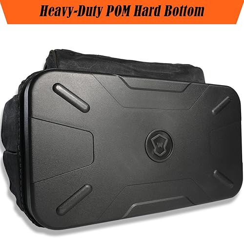 Miniatura 6 de WELKINLAND Bolsa de herramientas para electricista, Bolsa de herramientas de lona encerada resistente al agua, Bolsa de herramientas de fondo duro