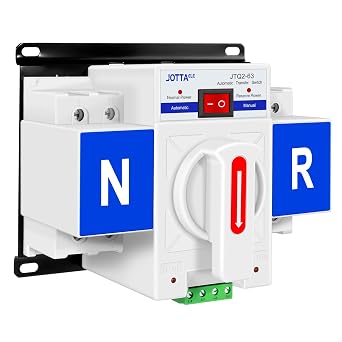 JOTTAELE ATS,Dual Power Automatic Transfer Switch 63A 220V 50/60Hz,Changeover Switch for Generator CB-2P 63A 220V