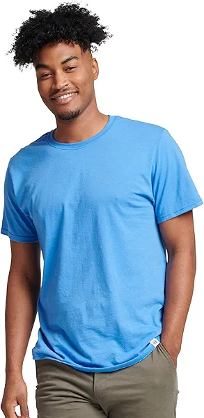 Russell Athletic mens Cotton Performance Short Sleeve T-shirt T Shirt, Collegiate Blue, 3X-Large US