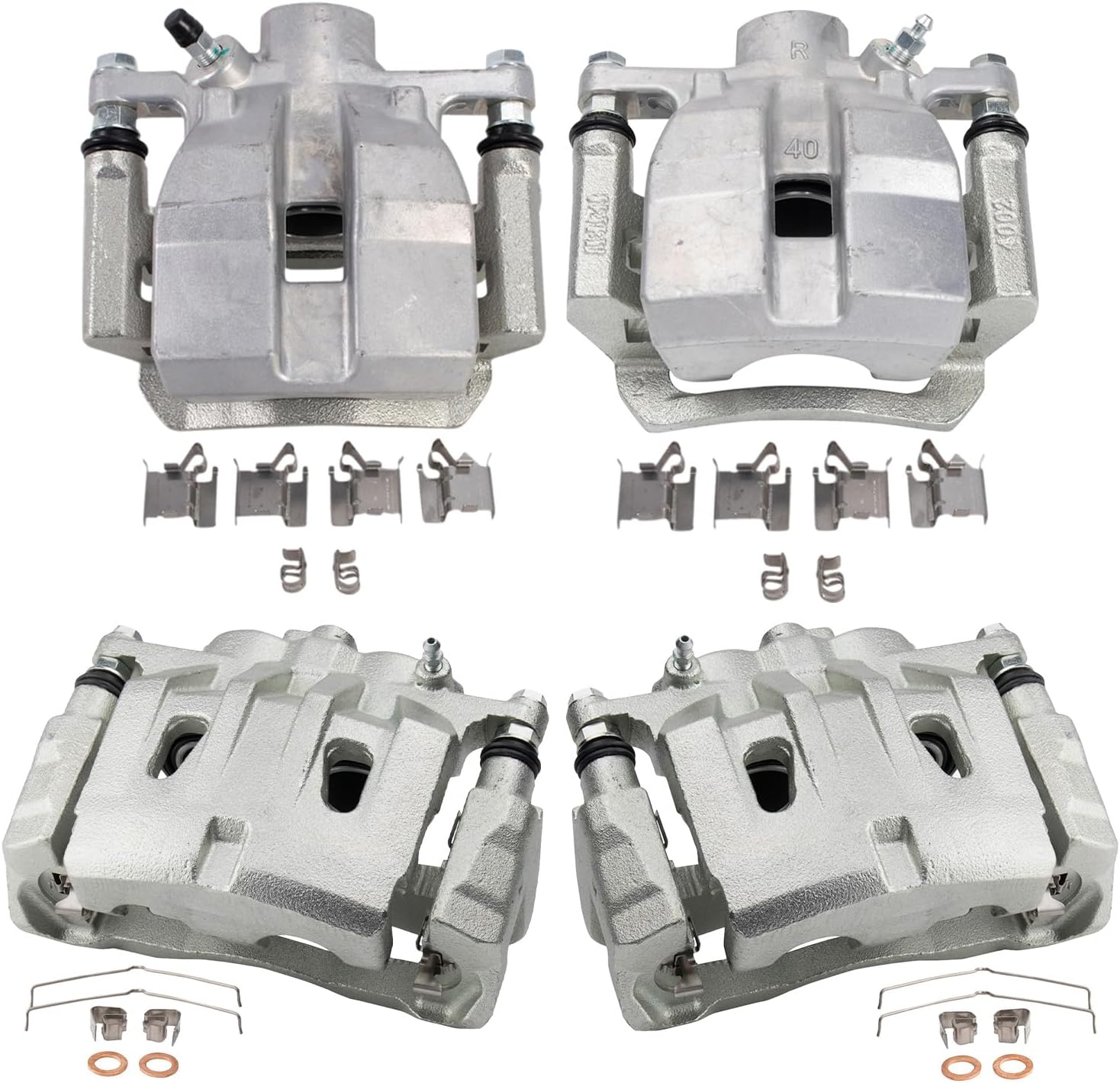 TRQ Brake Caliper Set Compatible with 2010-2015 Lexus RX350 2015 RX450h 2014-2019 Toyota Highlander 2011-2020 Sienna Replacement CLA84413