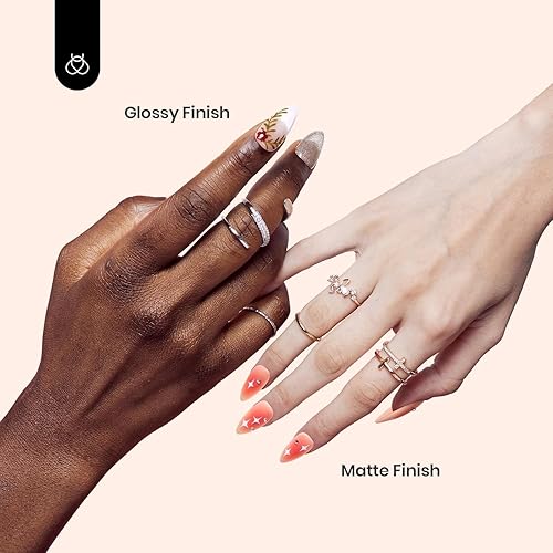 Miniatura 6 de Beetles - Juego de 3 esmaltes de uñas de gel mate y capa base que no se limpia, 3 unidades de 0.5 onzas líquidas, combinación básica de larga