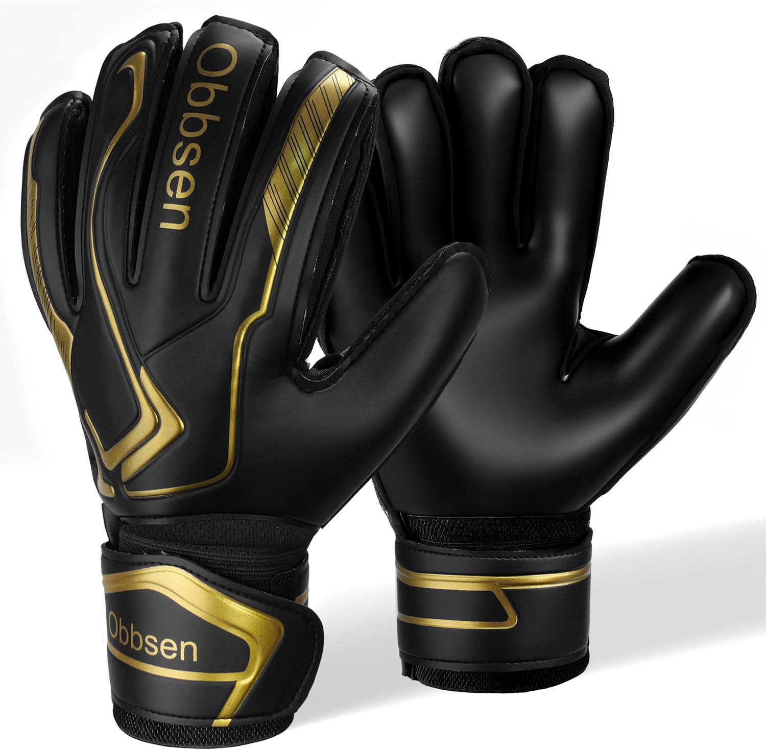 Soccer Goalie Gloves for Kids, Youth&Adult Soccer Goalkeeper Gloves, Strong Grip Anti-Slip Latex Palm Breathable Goalkeeping Gloves with Fingersaves