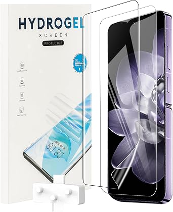 KZIOACSH Screen Protector for Xiaomi Mix Flip, 2 Pack 3D Curved Edge HD Clarity Soft TPU Screen Protector [Not Glass] Scratchproof Bubble Free [Fingerprint Unlocking] Protective Cover Film