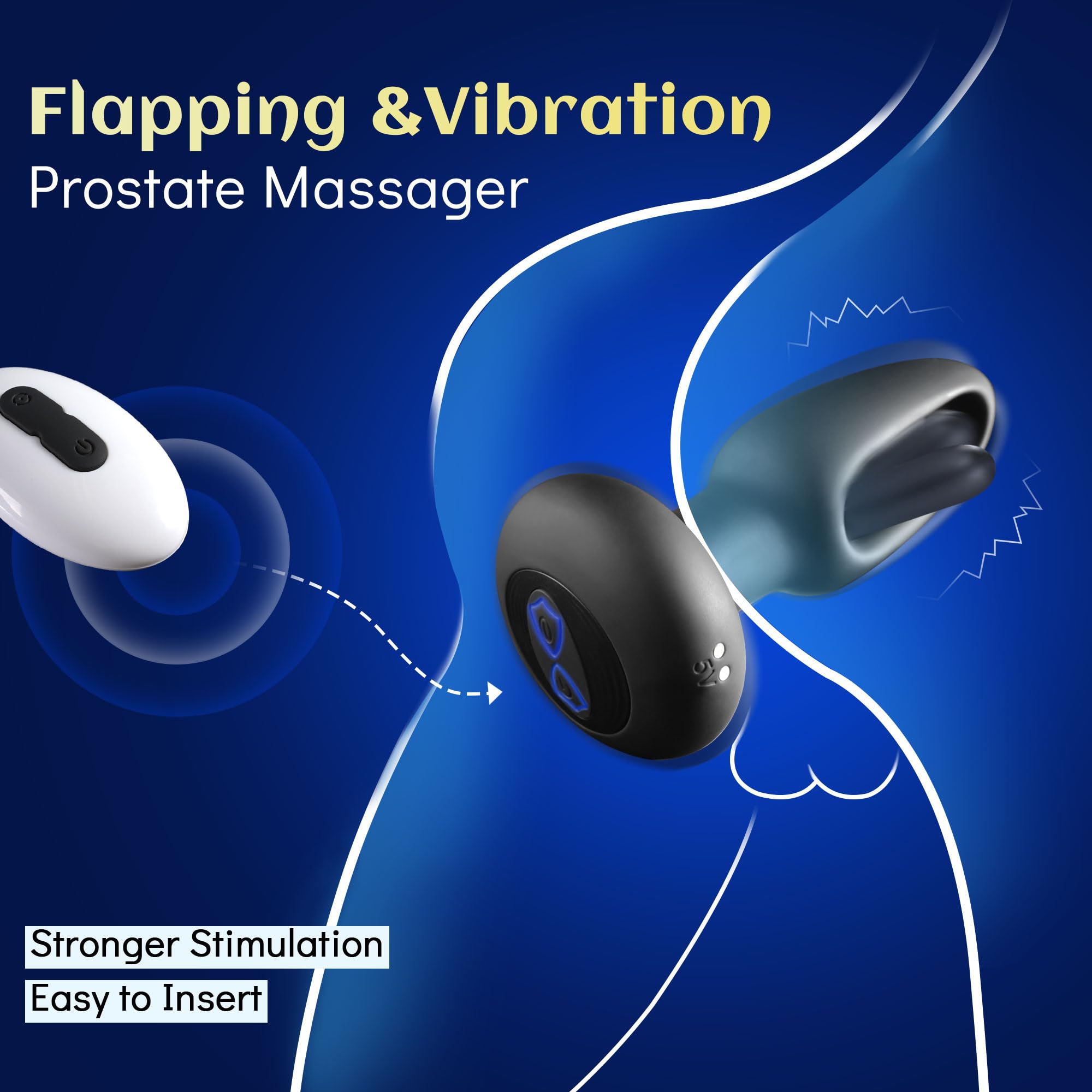 7 flapping vibration triple stimulation anal massager 3 in 1 G Spot Vibrators with 7 Tapping, 7 Vibrating & 7 Flapping Patte