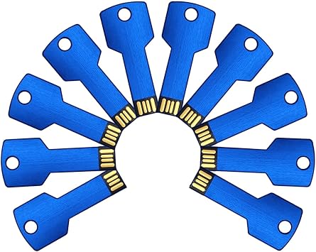 USB Flash Drive 32GB 50 Pack Key Shaped Flash Drive Memory Stick Blue