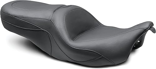 Mustang Asientos de motocicleta 76032 Sport Touring de una pieza para Harley-Davidson Electra Glide Standard, Road Glide, Road King y Street Glide