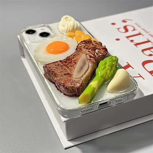 Miniatura 3 de Funda para iPhone 13, 14, 15 Pro Max, con fideos de huevo realistas, funda divertida para Apple iPhone 11 12 (iPhone 16 Pro), transparente
