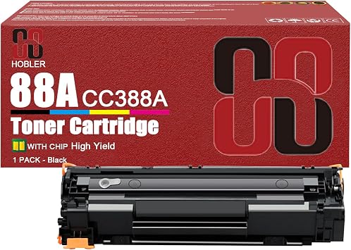 CC388A Toner Cartridges Compatible for HP 88A CC388A Toner Cartridge Work for HP M1136 M1139 M1213nf M1216nfh M226n M128fw M226dw M226dn M126nw M128fn Printers, Black