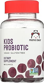 Amazon Brand - Mama Bear Vegan Probiotic, Berry, 60 Gummies, 1 Billion CFU per Gummy