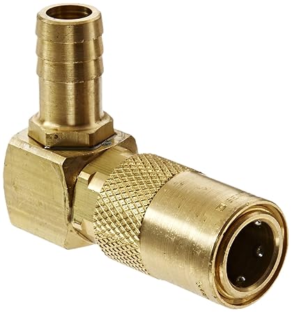 Eaton Hansen FTS318 Brass 90 Degree Hose Stem Hydraulic Fitting, Socket, 1/2