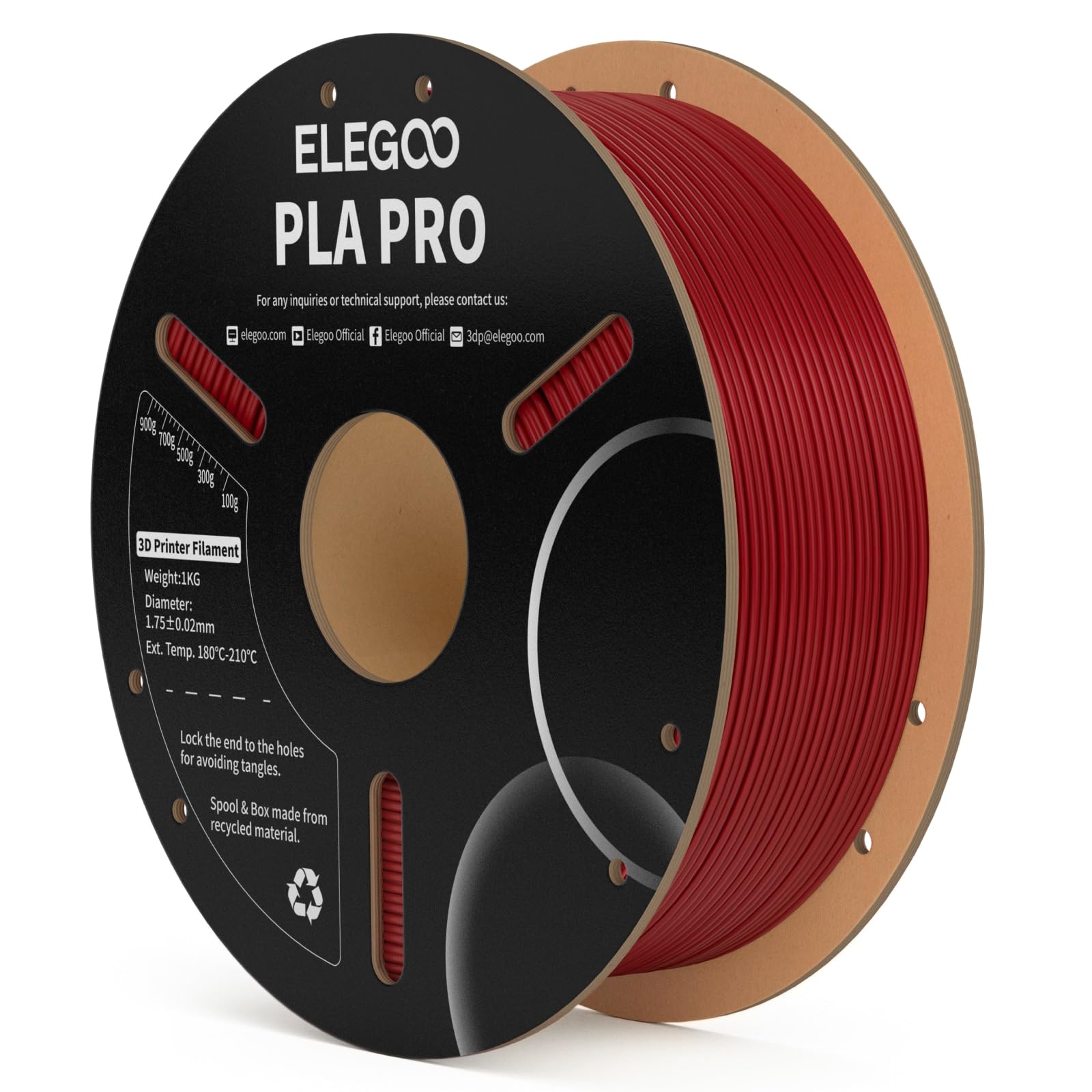 ELEGOO PLA Filament 1.75mm Black - 1KG -32 ELEGOO PLA Filament 1.75mm Black - 1KG -32