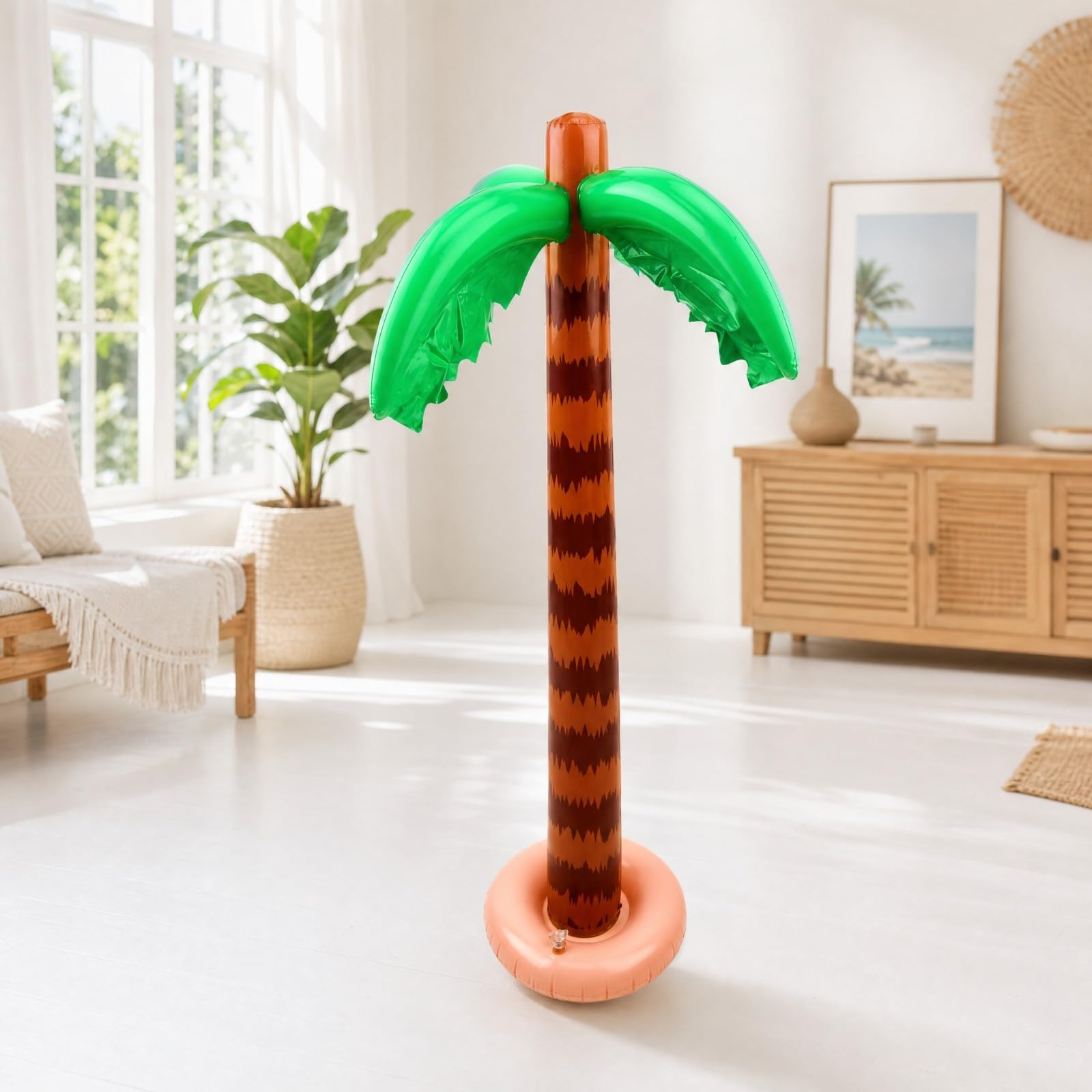 predolo Palma Gonfiabile con Base Circolare Facile da Usare Palma Gonfiabile Decorativa Non Si Strappa Decorazione Tropical per Eventi All'aperto, 1.8M, Palma Da Frutto
