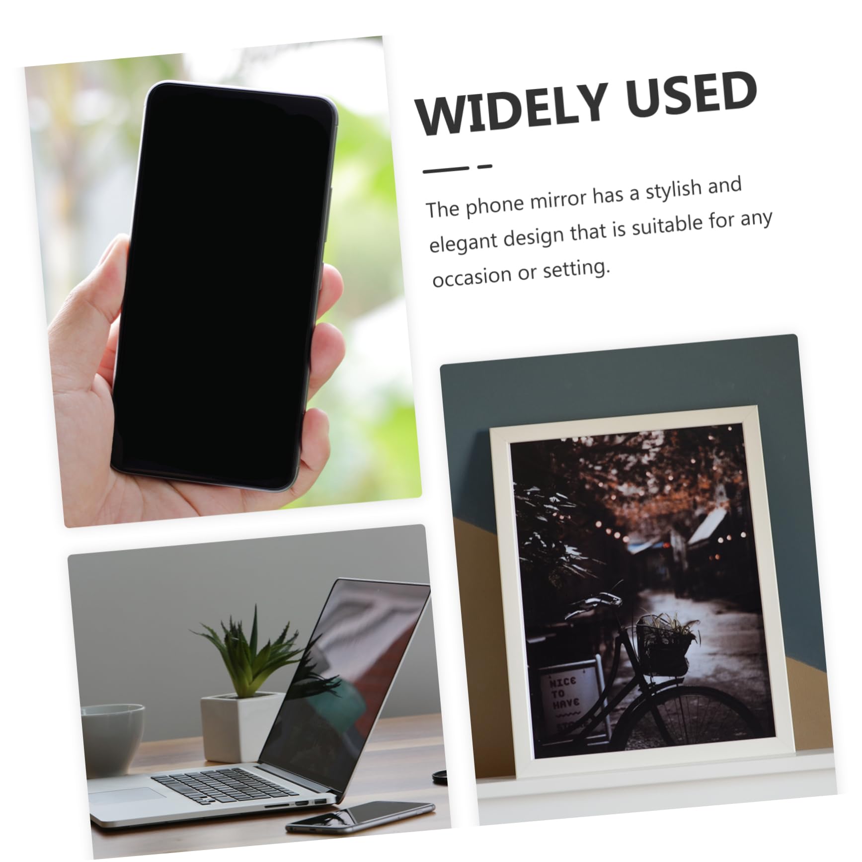 HONMEET 6pcs Phone Camera Mirror Mini Round Selfie Accessory for Streaming Rear Camera Mirror for