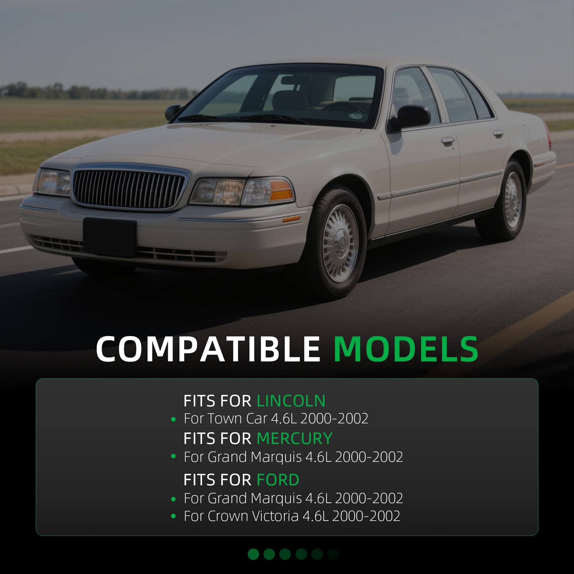 90K-38189A Kit puleggia tendicinghia tendicinghia a serpentino, per Ford Grand Marquis Crown Victoria, Lincoln Town Car, Mercury Grand Marquis 4.6L 2000 2001 2002, Tendicinghia 38189 36100 6PK2310