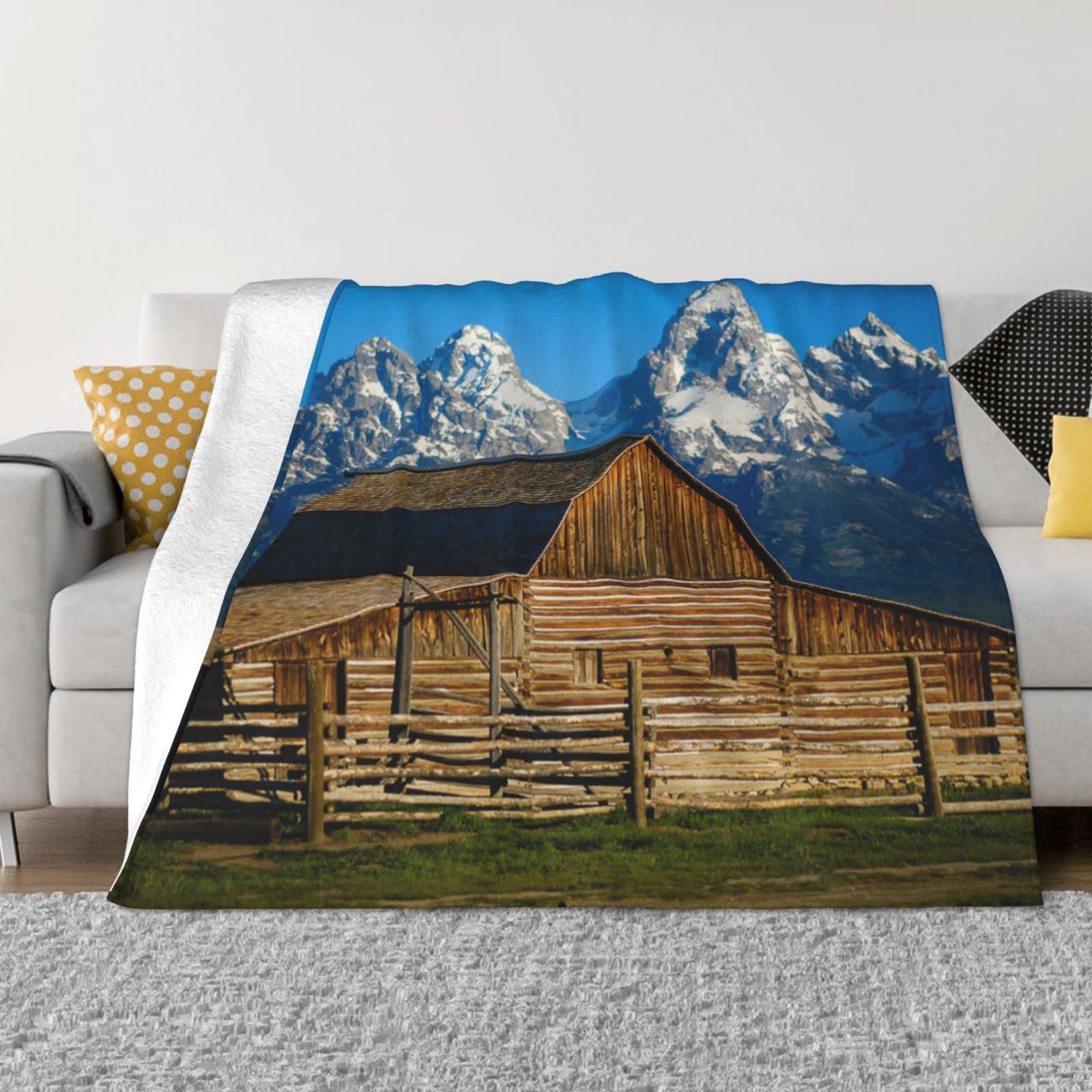 Couverture flanelle pour l'extérieur et lit chaud Grand Teton
