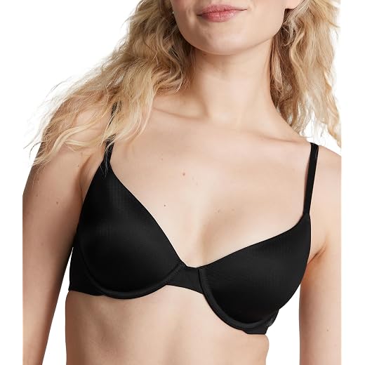Victoria's Secret Pink Wear Everywhere T-Shirt Lightly Lined Bra 34C Black Solid