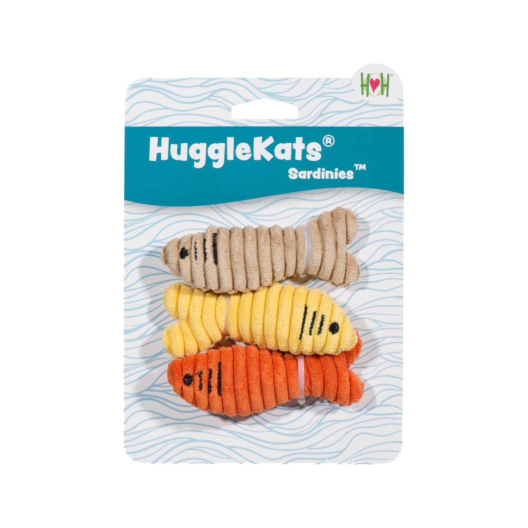 HuggleKats Cerdeña juguete resistente para gatos de pana suave
