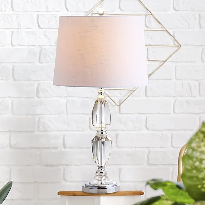 JONATHAN Y JONATHAN Y JYL2039A Graham 27" Crystal LED Table Lamp Traditional French Country Bedside Desk Nightstand Lamp for Bedroom Living Room Office College Bookcase LED Bulb Included, Clear photo 2