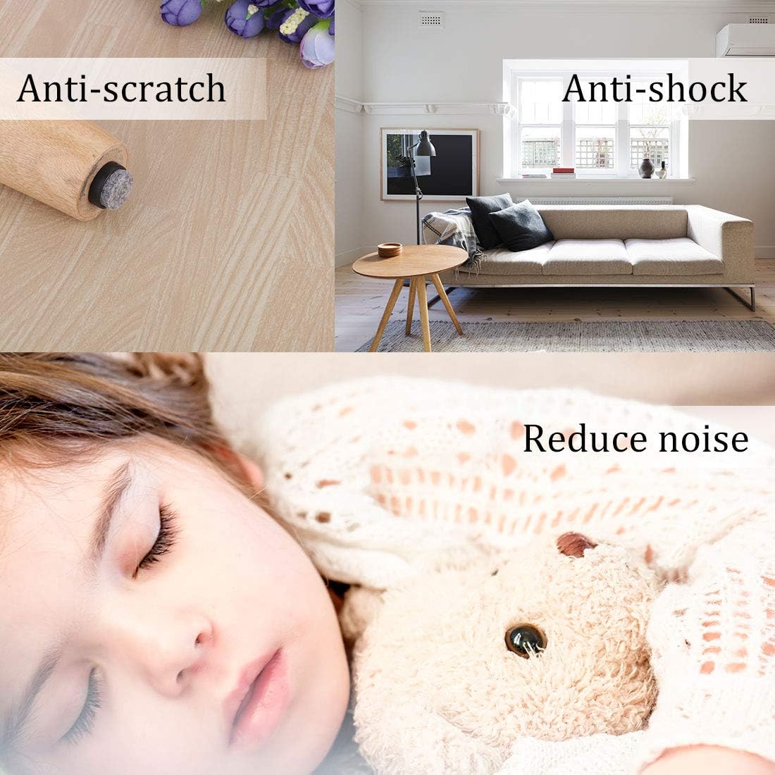 Felt Pad Nails Glides Floor Protector Reduces Noise Durable Anti- for Furniture Chair Table Leg Feet 28mm Dia Pack of 70, Black (id: f18 b0e 2f0 f05 e15