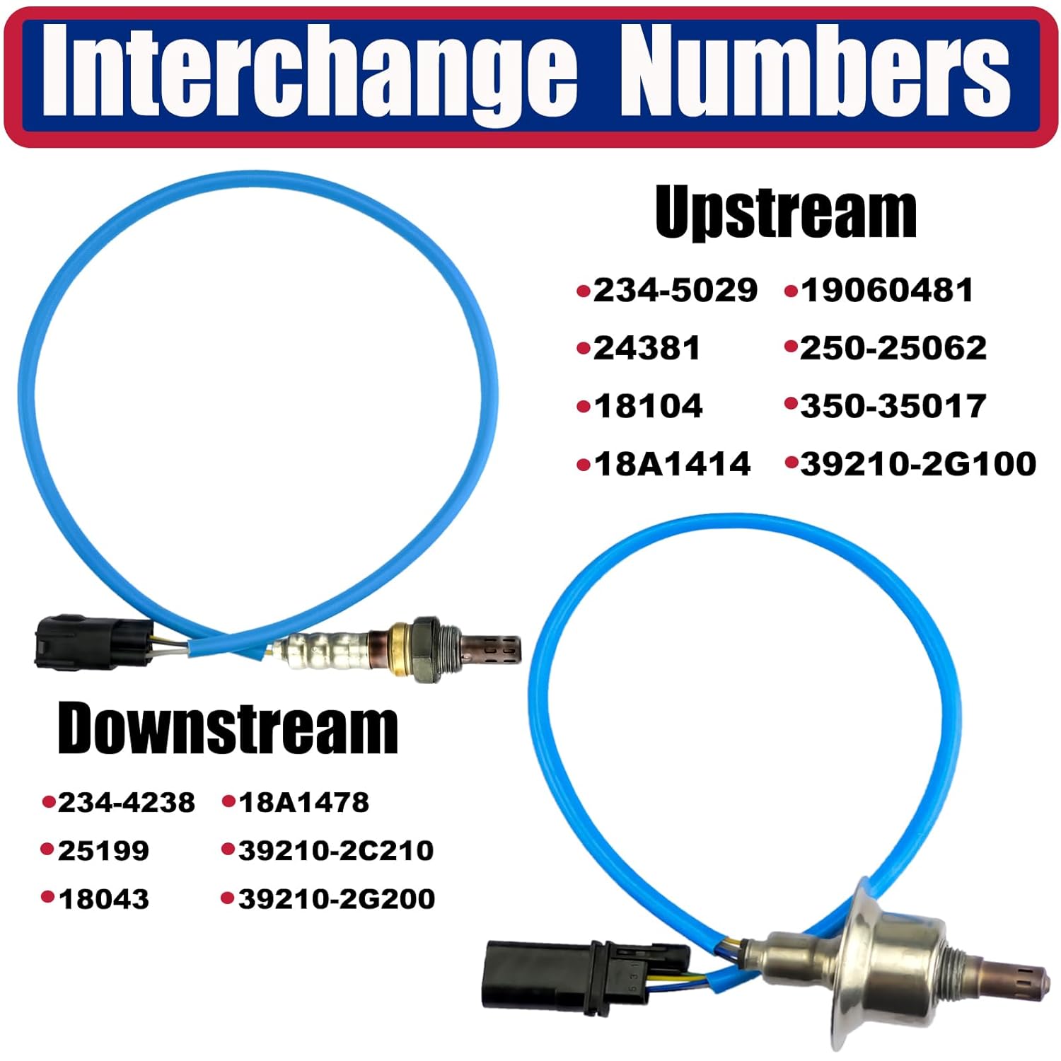 234-5029 234-4238 Upstream & Downstream Oxygen O2 Sensor Direct Fit for 2009-2016 Hyundai Sonata Santa FE 2.4L, Tucson 2.0L 2.4L, Kia Forte 2.0L 2.4L, Sportage Sorento Rondo Optima 2.4L