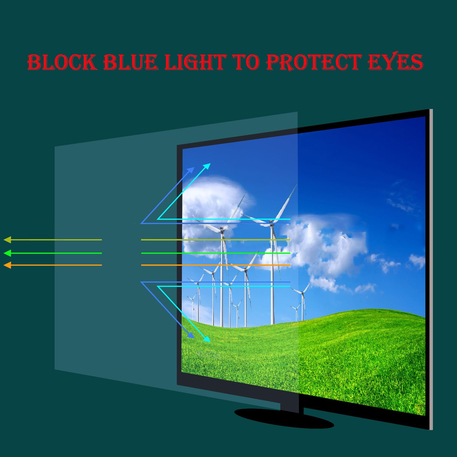 OSUKI 17" a 28" Universal Filtro de Anti Luz Azul y Protector,Protector de Pantalla Premium,Desmontable,Filtros de Pantalla para portátiles,netbooks,Ordenador y Monitores,21.5in (500 * 303mm)
