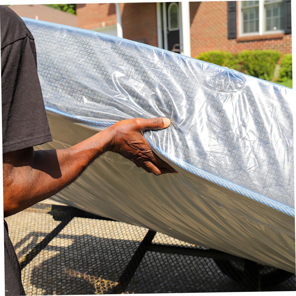 Garneck Heavy Duty Mattress Protection Bag Transparent Thick Plastic Cover for Moving Storage and Dust Protection Double Layer Mil