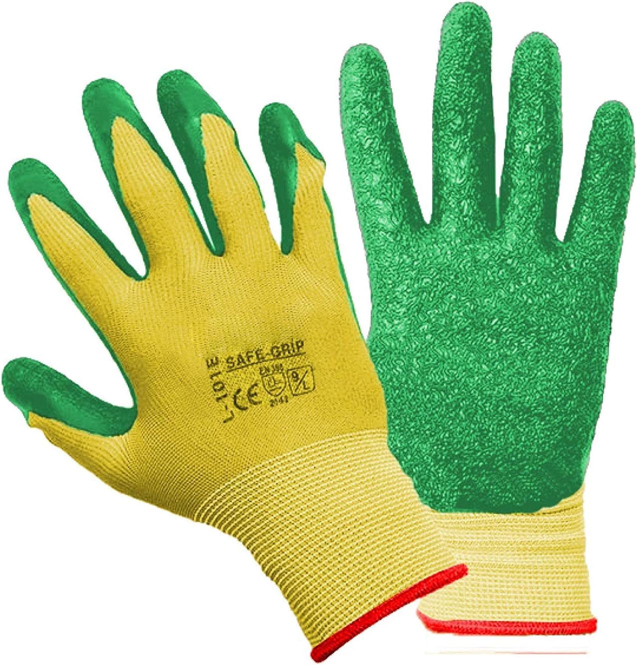 TrustBasket Gardening Gloves - Ergonomically Designed, Breathable Material, Crinkle Finish for Superior Grip, Polyester Cotton Seamless Liner, Heavy Duty Hand Gloves Farming & Agriculture