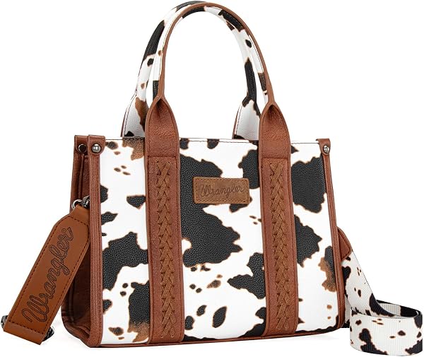 Montana West × Wrangler Tote Bag dla kobiet Western Cow Print Torebka designerska torebka z górnym uchwytem