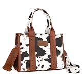 Montana West × Wrangler Tote Bag dla kobiet Western Cow Print Torebka designerska torebka z górnym uchwytem