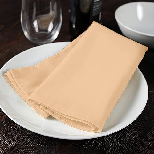 Miniatura 2 de Servilletas de tela de 17 x 17 pulgadas, servilletas de lino 100% poliéster, duraderas y absorbentes, con bordes dobladillos, ideales para fiestas y