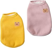 Vista 11 de Camisetas de algodón para perros y gatos - Chalecos sin mangas suaves, transpirables y elásticos para perros pequeños y medianos