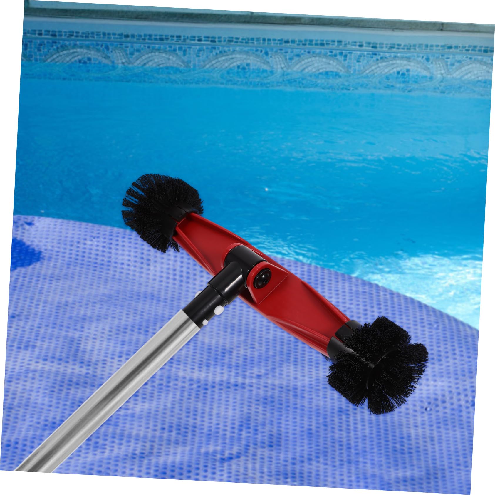 Abnehmbare Schwimmbadbürste mit 180 Grad Drehkopf für Ecken